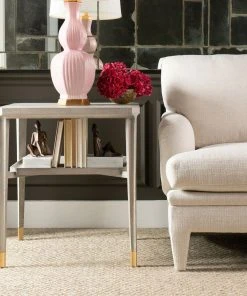 Bungalow 5 Bertram Side Table Grey Cerused Oak