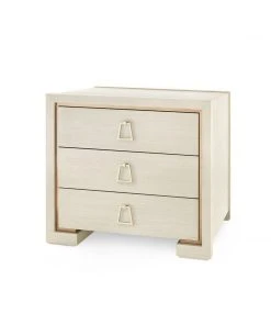 Bungalow 5 New Arrivals Blake 3 Drawer Side Table Blanched Oak