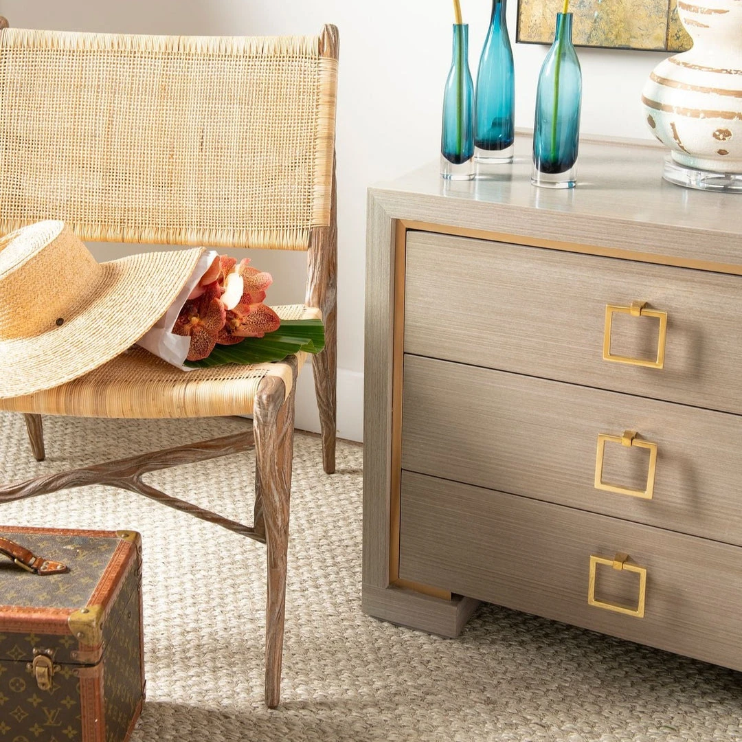 Bungalow 5 New Arrivals Blake 3 Drawer Side Table Taupe Gray 5 Bungalow 5 New Arrivals Blake 3 Drawer Side Table Taupe Gray