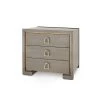Bungalow 5 New Arrivals Blake 3 Drawer Side Table Taupe Gray