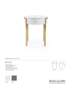 Bungalow 5 New Arrivals Bodrum Side Table White