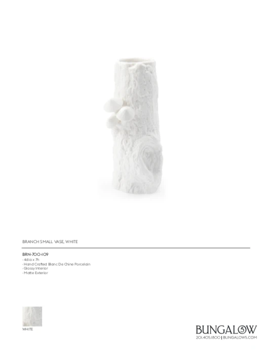 Bungalow 5 Branch Small Vase White New Arrivals 10 Bungalow 5 Branch Small Vase White New Arrivals