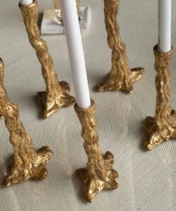 Bungalow 5 Branch Candlestick Set Gold