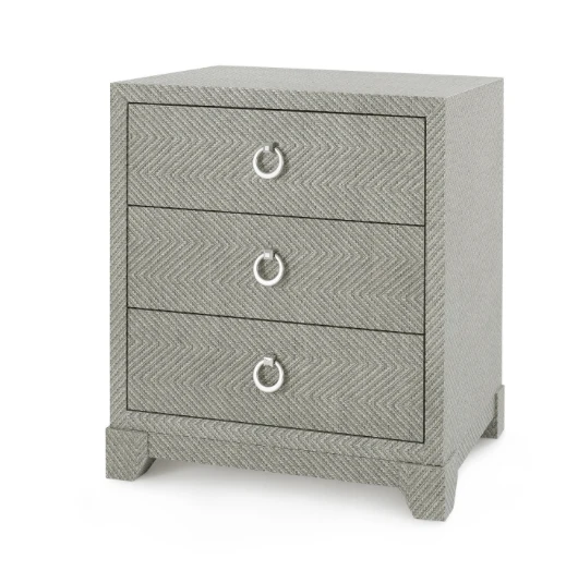 Bungalow 5 Brittany 3 Drawer Side Table Gray Tweed 3 Bungalow 5 Brittany 3 Drawer Side Table Gray Tweed