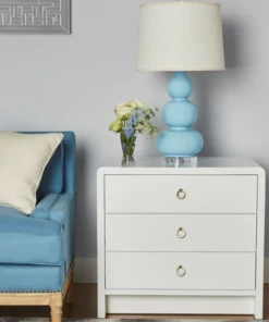 Bungalow 5 New Arrivals Bryant 3 Drawer Side Table White