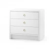 Bungalow 5 New Arrivals Bryant 3 Drawer Side Table White 1 Bungalow 5 New Arrivals Bryant 3 Drawer Side Table White