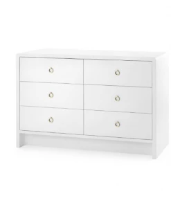 Bungalow 5 New Arrivals Bryant Extra Large 6 Drawer Chest White