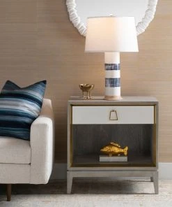 Bungalow 5 Cameron 1 Drawer Side Table Gray