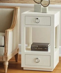 Bungalow 5 New Arrivals Camilla 2 Drawer Side Table White 14 Bungalow 5 New Arrivals Camilla 2 Drawer Side Table White