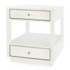 Bungalow 5 Carmen 2 Drawer Side Table White 1 Bungalow 5 Carmen 2 Drawer Side Table White