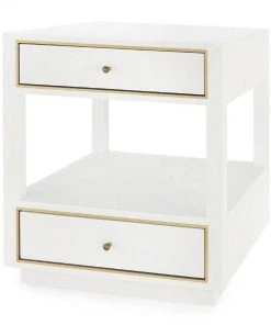 Bungalow 5 Carmen 2 Drawer Side Table White