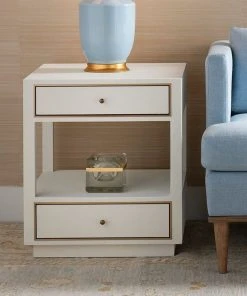Bungalow 5 Carmen 2 Drawer Side Table White