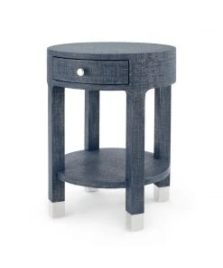 Bungalow 5 New Arrivals Dakota 1 Drawer Side Table Navy