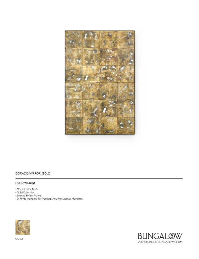 Bungalow 5 New Arrivals Dorado Mirror Antique Gold 11 Bungalow 5 New Arrivals Dorado Mirror Antique Gold