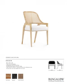 Bungalow 5 Edward Chair Natural New Arrivals 17 Bungalow 5 Edward Chair Natural New Arrivals