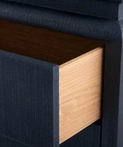 Bungalow 5 New Arrivals Elina 3 Drawer Side Table Navy Blue 5 Bungalow 5 New Arrivals Elina 3 Drawer Side Table Navy Blue