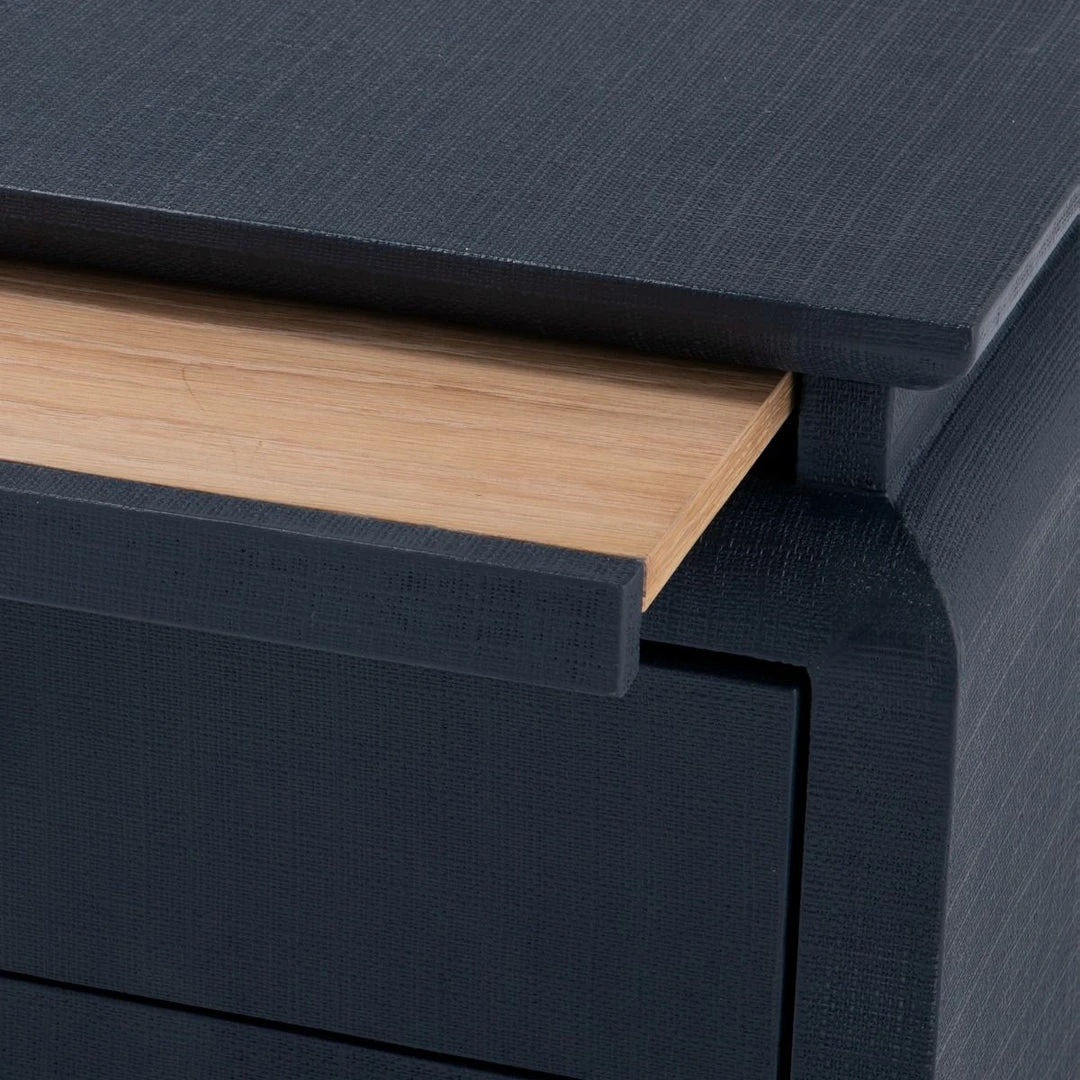 Bungalow 5 New Arrivals Elina 3 Drawer Side Table Navy Blue Bungalow 5 New Arrivals Elina 3 Drawer Side Table Navy Blue