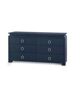 Bungalow 5 New Arrivals Elina Extra Large 6 Drawer Navy Blue