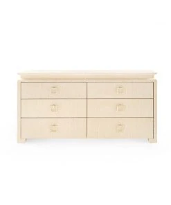 Bungalow 5 New Arrivals Elina Extra Large 6 Drawer Dresser Natural