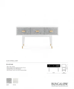 Bungalow 5 New Arrivals Elisa Console Gray 21 Bungalow 5 New Arrivals Elisa Console Gray