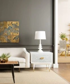 Bungalow 5 Elisa One Drawer Side Table Gray New Arrivals