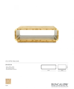 Bungalow 5 Emil Coffee Table Burl 19 Bungalow 5 Emil Coffee Table Burl