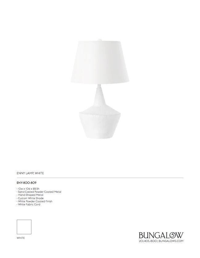 Bungalow 5 Enny Lamp White 8 Bungalow 5 Enny Lamp White