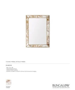 Bungalow 5 New Arrivals Etienne Antique Mirror Regular