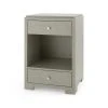 Bungalow 5 Fedor Two Drawer Side Table Moss Gray Grasscloth 2 Bungalow 5 Fedor Two Drawer Side Table Moss Gray Grasscloth