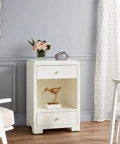 Bungalow 5 Fedor Two Drawer Side Table White Grasscloth New Arrivals 9 Bungalow 5 Fedor Two Drawer Side Table White Grasscloth New Arrivals