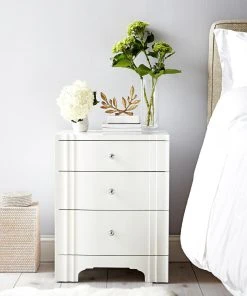 Bungalow 5 Flanders Three Drawer Side Table White