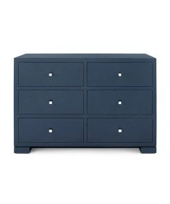 Bungalow 5 New Arrivals Frances Extra Large 6 Drawer Chest Navy Blue