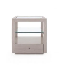 Bungalow 5 Gavin 1 Drawer Side Table Taupe Grey New Arrivals