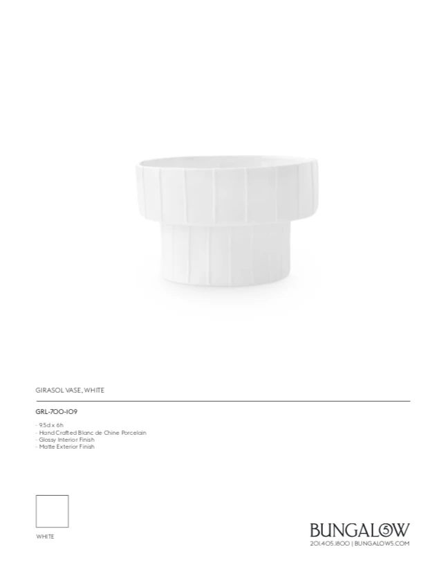 Bungalow 5 Girasol Vase White New Arrivals 8 Bungalow 5 Girasol Vase White New Arrivals