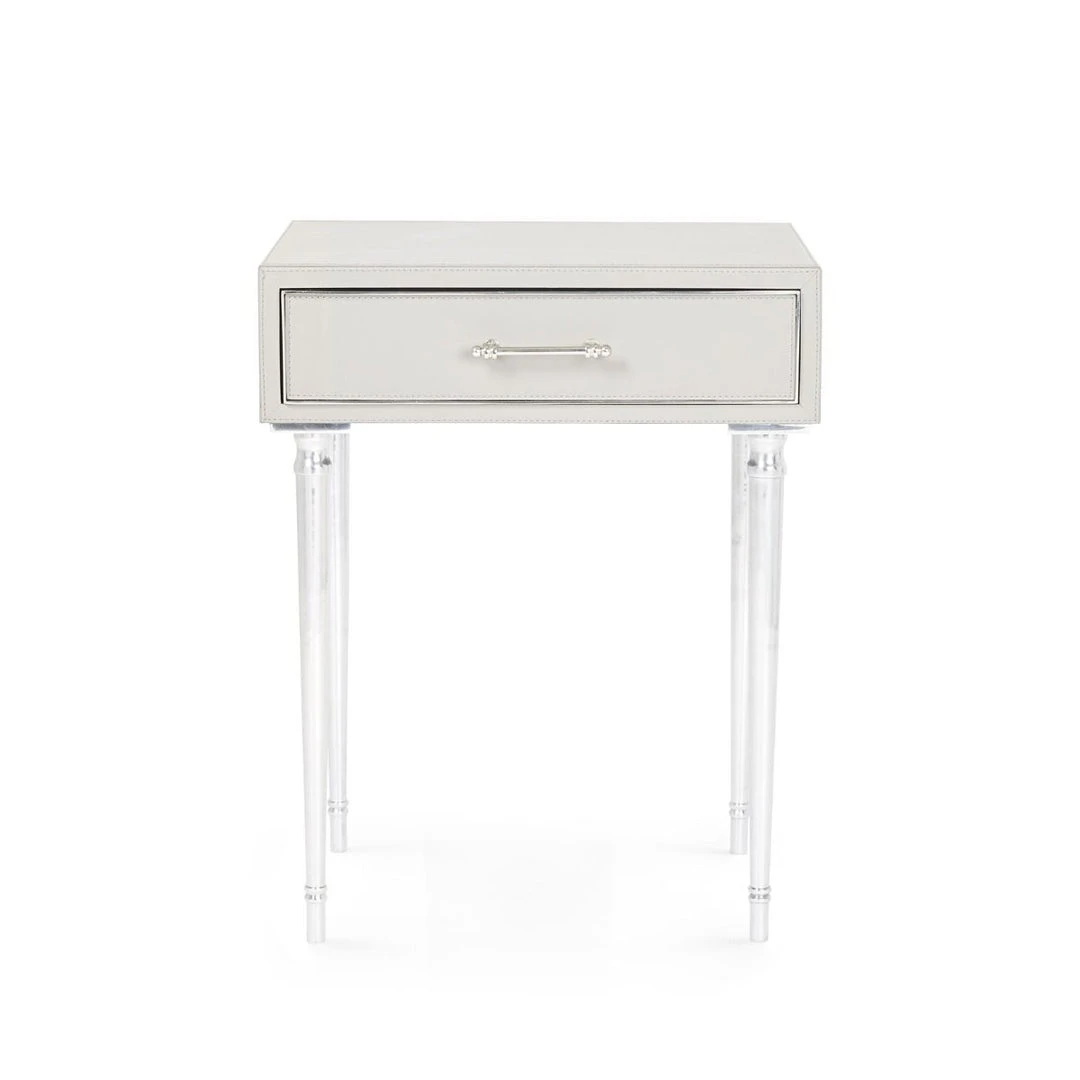 Bungalow 5 New Arrivals Jolene 1 Drawer Side Table Gray 4 Bungalow 5 New Arrivals Jolene 1 Drawer Side Table Gray
