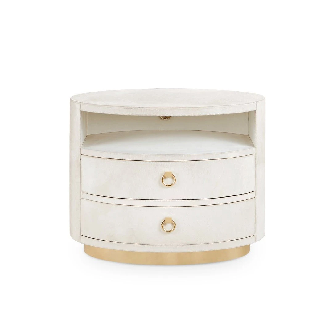 Bungalow 5 Julius 2 Drawer Side Table White 5 Bungalow 5 Julius 2 Drawer Side Table White