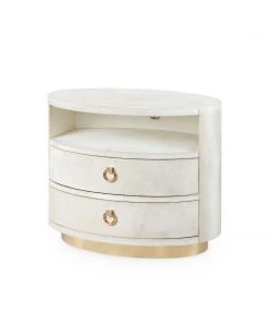 Bungalow 5 Julius 2 Drawer Side Table White