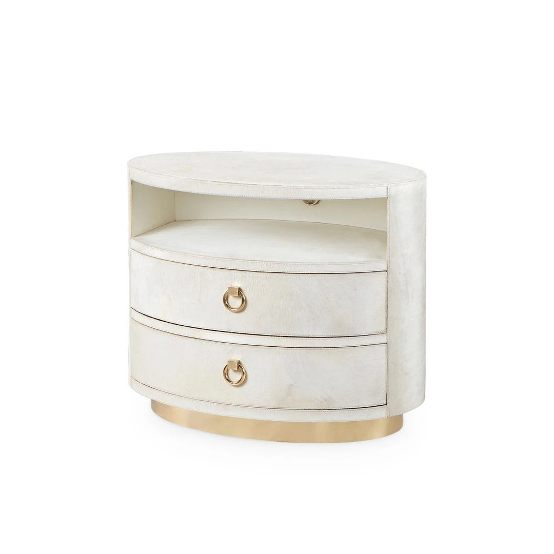 Bungalow 5 Julius 2 Drawer Side Table White 3 Bungalow 5 Julius 2 Drawer Side Table White