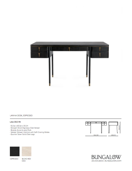 Bungalow 5 New Arrivals Lanna Desk Espresso 8 Bungalow 5 New Arrivals Lanna Desk Espresso