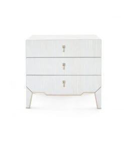 Bungalow 5 Madeline 3 Drawer Side Table Platinum