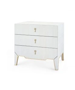 Bungalow 5 Madeline 3 Drawer Side Table Platinum