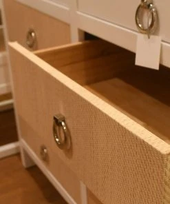 Bungalow 5 New Arrivals Mallet 8 Drawer Dresser Grasscloth And White Lacquer 21 Bungalow 5 New Arrivals Mallet 8 Drawer Dresser Grasscloth And White Lacquer