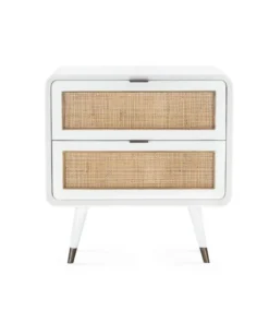 Bungalow 5 Malmo Two Drawer Side Table White New Arrivals