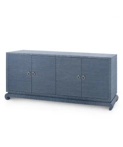 Bungalow 5 New Arrivals Meredith Extra Large 4 Door Cabinet Navy Blue