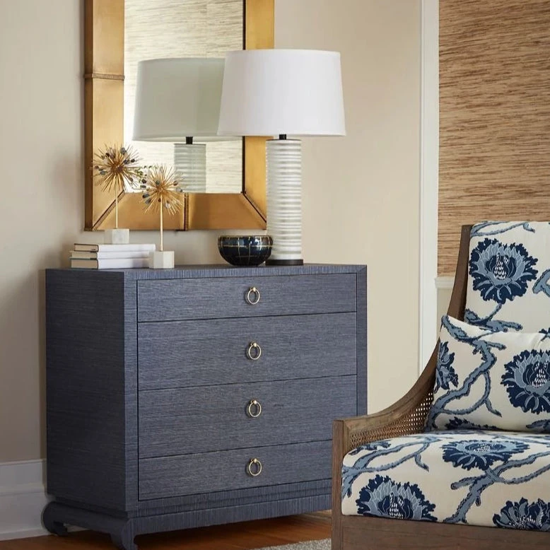 Bungalow 5 Ming Large 4 Drawer Chest Navy Blue 5 Bungalow 5 Ming Large 4 Drawer Chest Navy Blue