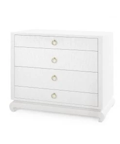 Bungalow 5 New Arrivals Ming Large 4 Drawer Chest White