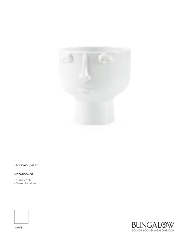 Bungalow 5 Nico Vase White New Arrivals 14 Bungalow 5 Nico Vase White New Arrivals