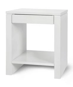 Bungalow 5 New Arrivals Odom 1 Drawer Side Table White