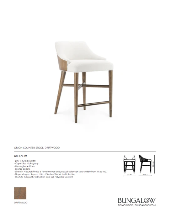 Bungalow 5 New Arrivals Orion Counter Stool 7 Bungalow 5 New Arrivals Orion Counter Stool