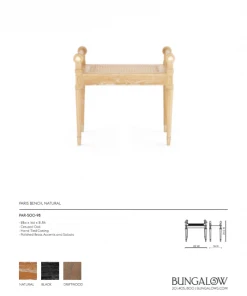 Bungalow 5 Paris Bench Natural 17 Bungalow 5 Paris Bench Natural